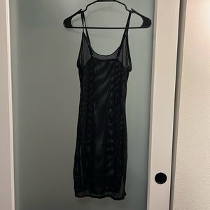 Mesh swim suit cover up dress